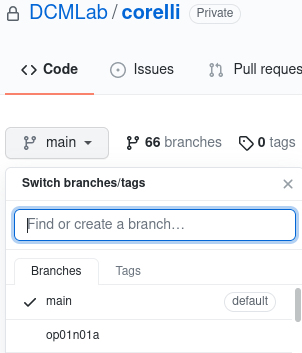 Selecting a branch on GitHub